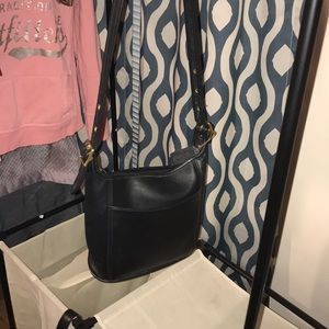 Vintage black coach legacy slim duffle